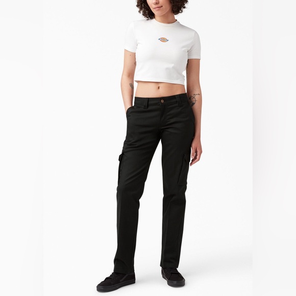 Dickies Pants - Dickies Women Perfectly Slimming Black Cargo Pants Sz 10